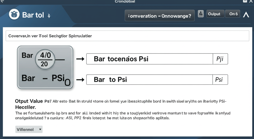 Convert Bar to Psi Char