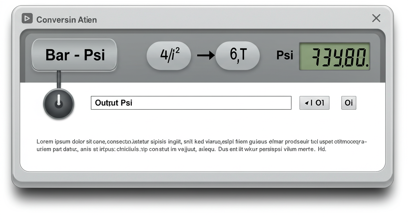 Convert Bar to Psi Char