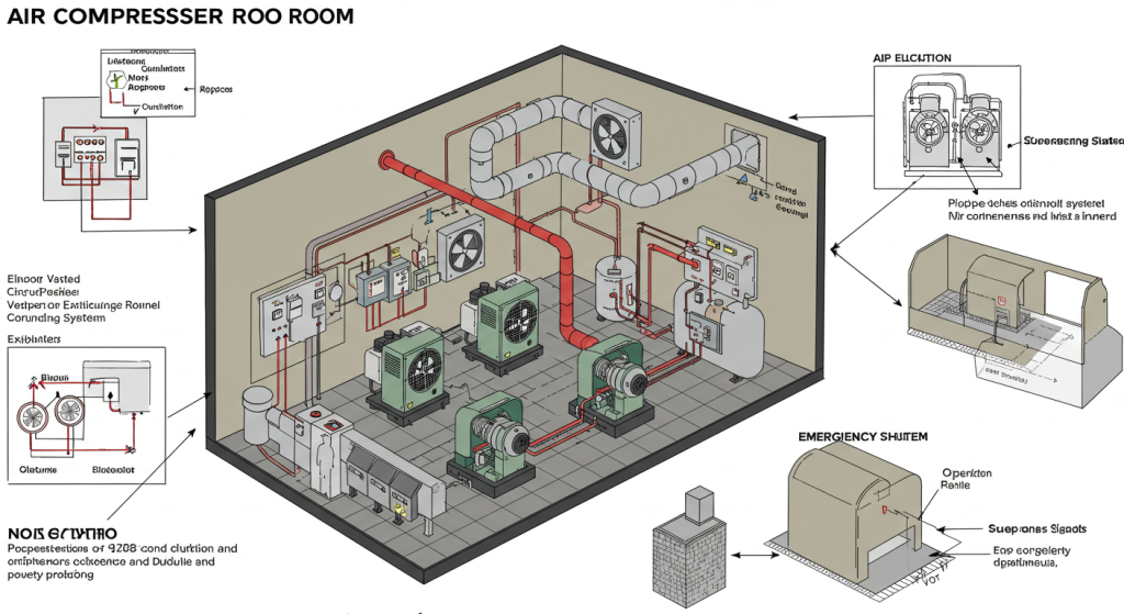 how to design an air compressor room
