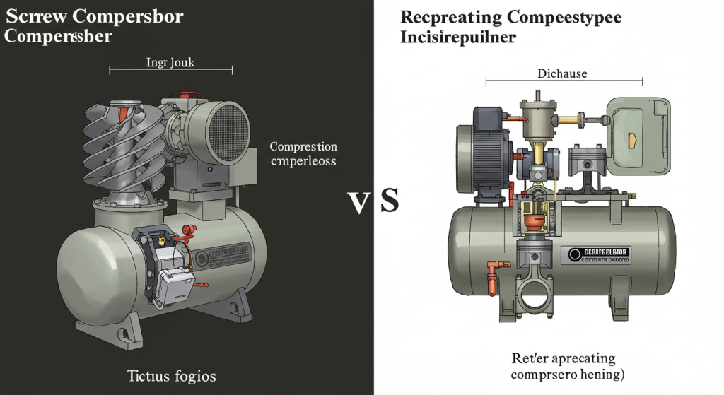 screw compressor vs reciprocating compressor