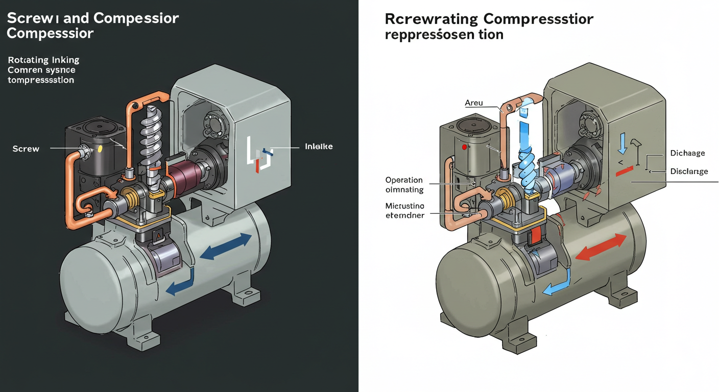 screw compressor vs reciprocating compressor
